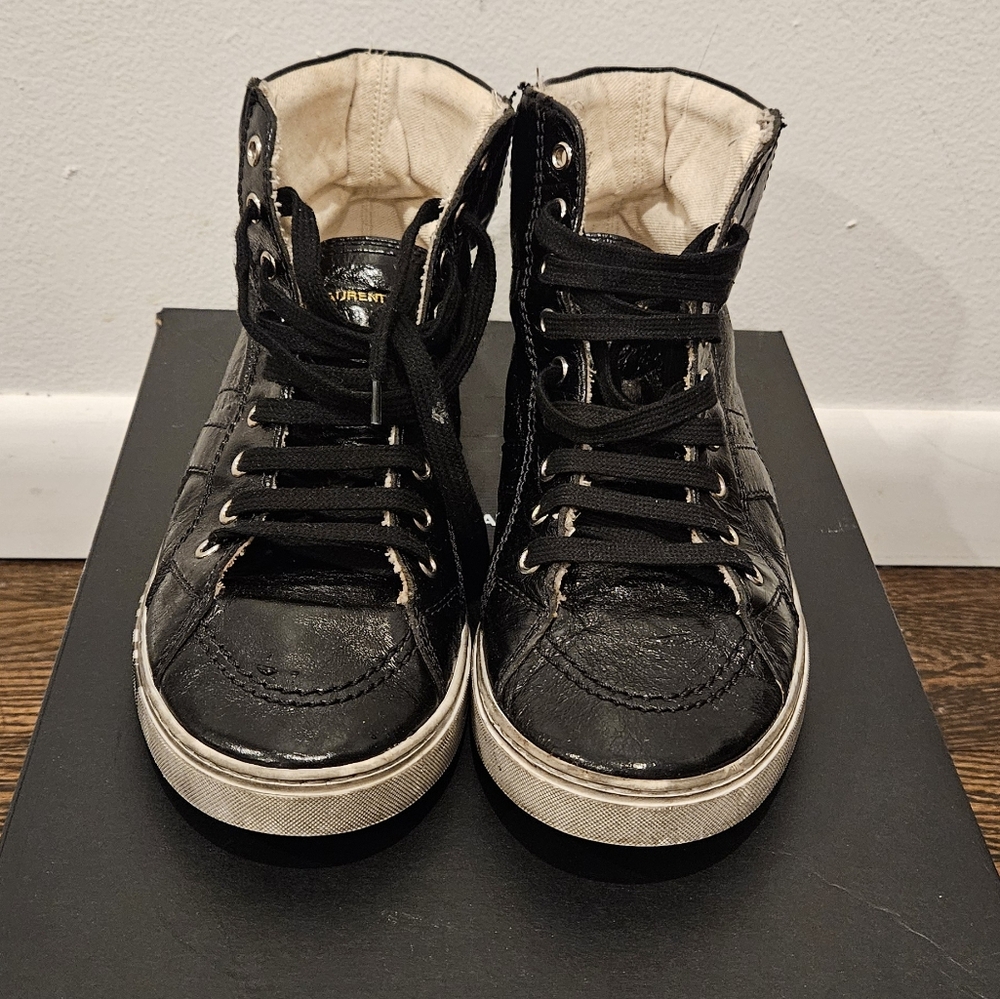 Saint Laurent Black High-Top Sneakers